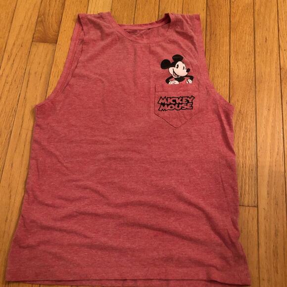 Disney Mickey Mouse Red Tank Top with pocket-Size M (7-9) - Picture 1 of 4